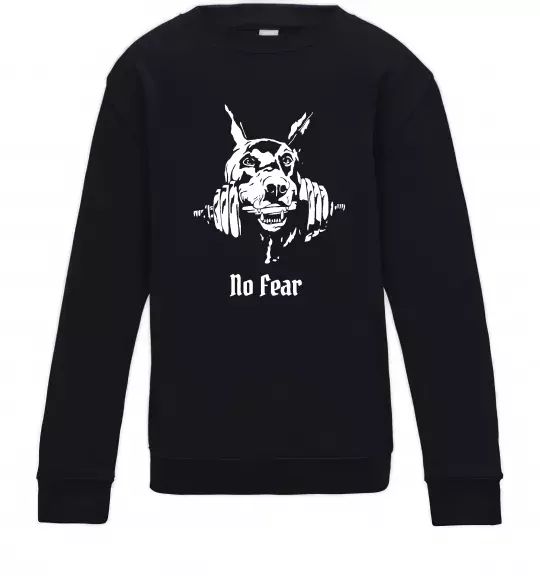 Дитячий світшот No fear doberman Чорний фото