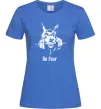 Жіноча футболка No fear doberman Яскраво-синій фото