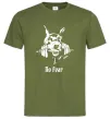 Чоловіча футболка No fear doberman Оливковий фото
