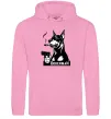 Мужская толстовка (худи) Doberman with gun Розовый фото