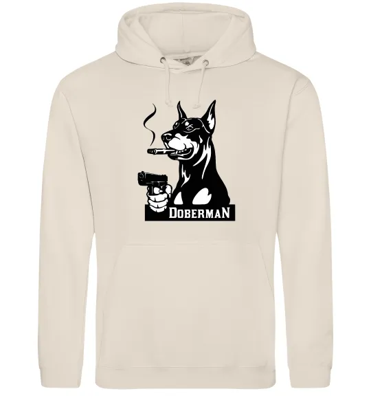 Женская толстовка (худи) Doberman with gun Таш фото