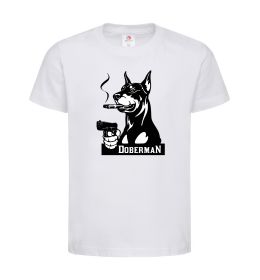 Детская футболка Doberman with gun Детская футболка Doberman with gun