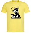 Чоловіча футболка Doberman with gun Лимонний фото