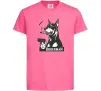 Дитяча футболка Doberman with gun Яскраво-рожевий Дитяча футболка Doberman with gun Яскраво-рожевий фото