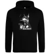 Женская толстовка (худи) Doberman with gun Черный фото