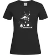 Женская футболка Doberman with gun Черный фото