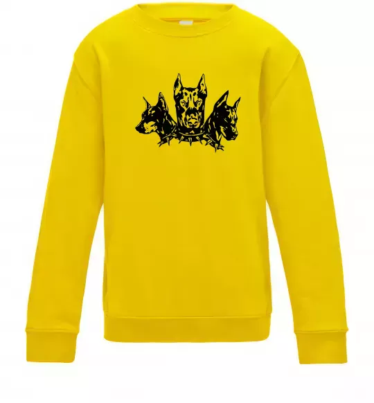 Детский Свитшот Doberman trio Солнечно желтый фото
