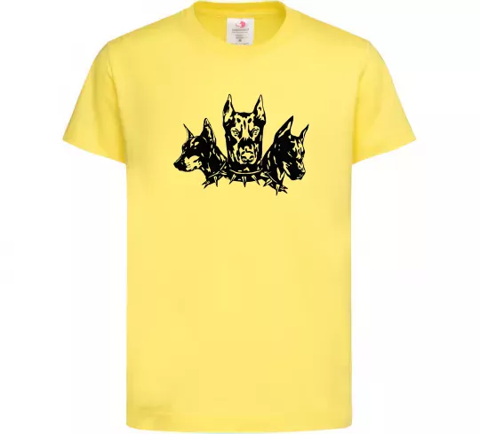 Детская футболка Doberman trio Лимонный фото