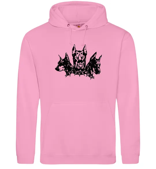 Чоловіча толстовка (худі) Doberman trio Рожевий фото