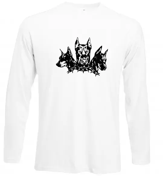 Лонгслив Doberman trio Белый фото