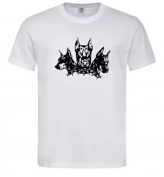 Чоловіча футболка Doberman trio Білий фото