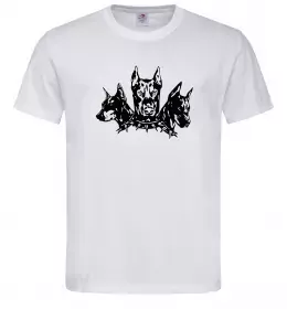 Мужская футболка Doberman trio Белый фото