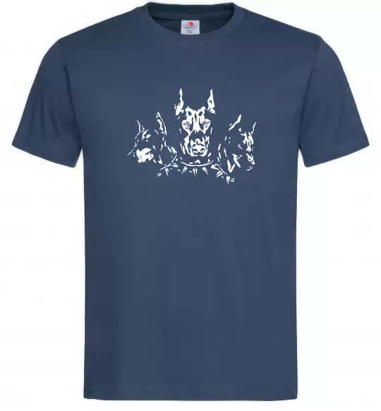 Чоловіча футболка Doberman trio Темно-синій фото