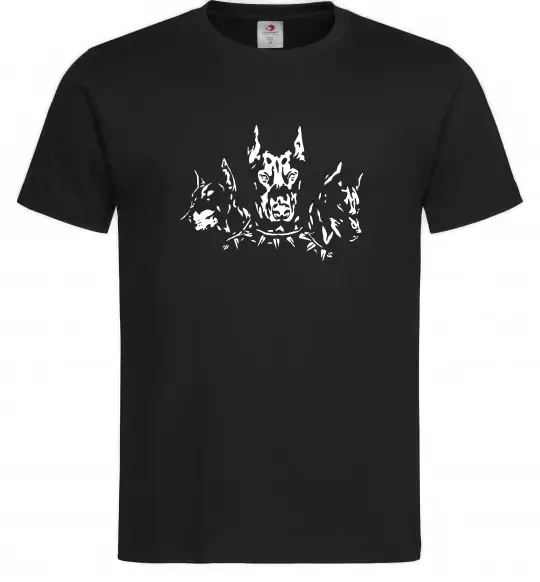 Чоловіча футболка Doberman trio Чорний фото