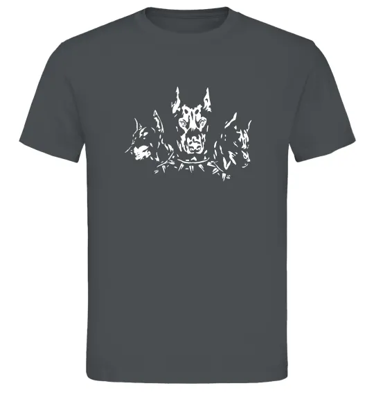 Чоловіча футболка Doberman trio Графіт фото