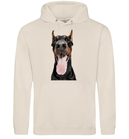 Женская толстовка (худи) Doberman tongue Таш фото