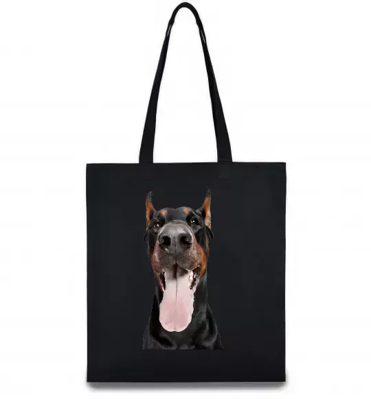 Эко-сумка Doberman tongue Черный фото