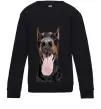 Детский Свитшот Doberman tongue Черный фото