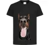Дитяча футболка Doberman tongue Чорний фото
