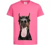 Дитяча футболка Doberman tongue Яскраво-рожевий фото