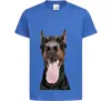 Дитяча футболка Doberman tongue Яскраво-синій фото