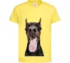 Дитяча футболка Doberman tongue Лимонний фото