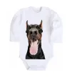 Детский боди Doberman tongue Белый фото