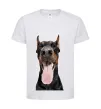 Детская футболка Doberman tongue Белый фото