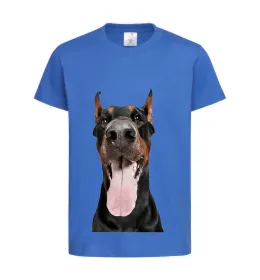 Дитяча футболка Doberman tongue Яскраво-синій фото