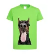 Детская футболка Doberman tongue Лаймовый фото