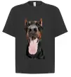 Футболка Оверсайз Doberman tongue Чорний фото