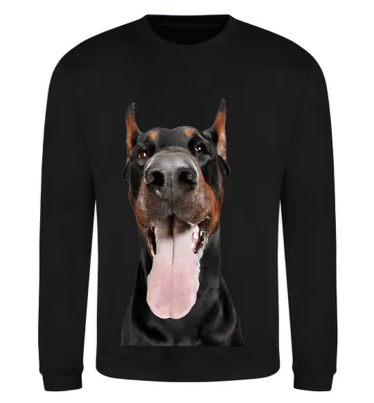 Свитшот Doberman tongue Черный фото