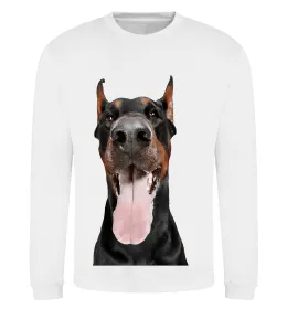 Свитшот Doberman tongue Белый фото