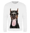 Свитшот Doberman tongue Белый фото