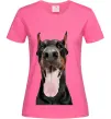 Женская футболка Doberman tongue Ярко-розовый фото