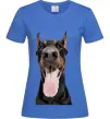 Женская футболка Doberman tongue Ярко-синий фото