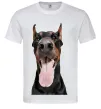 Чоловіча футболка Doberman tongue Білий фото