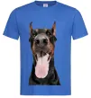 Чоловіча футболка Doberman tongue Яскраво-синій фото