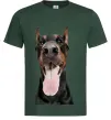 Чоловіча футболка Doberman tongue Темно-зелений фото
