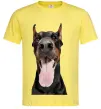 Чоловіча футболка Doberman tongue Лимонний фото