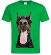 Чоловіча футболка Doberman tongue Зелений фото