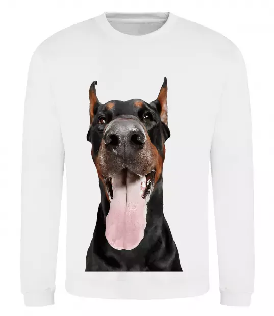 Свитшот Doberman tongue Белый фото