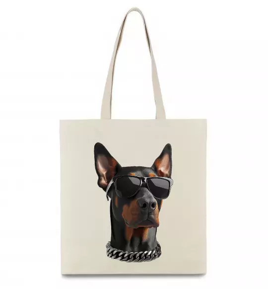 Эко-сумка Doberman sunglasses Бежевый фото