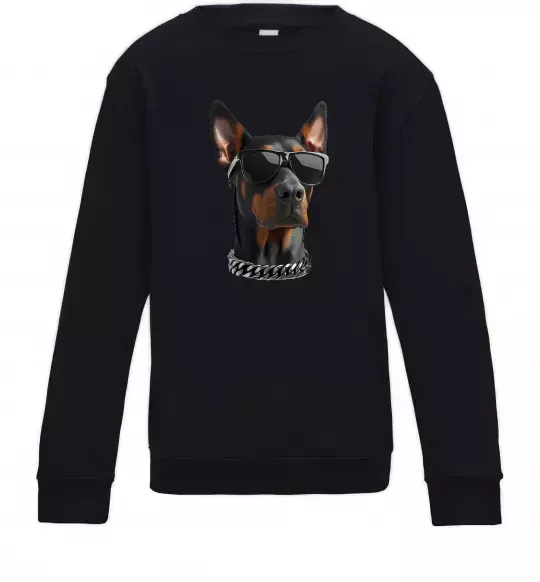 Детский Свитшот Doberman sunglasses Черный фото
