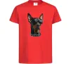 Дитяча футболка Doberman sunglasses Червоний фото