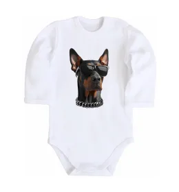 Детский боди Doberman sunglasses Белый фото