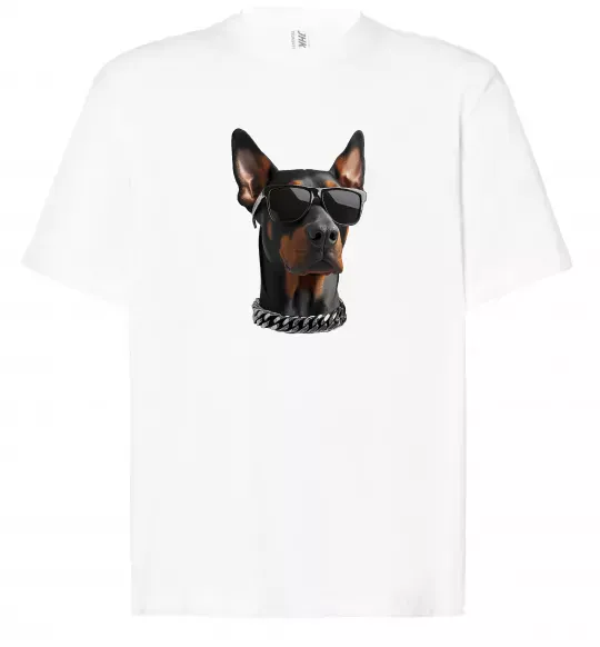 Футболка Оверсайз Doberman sunglasses Білий фото