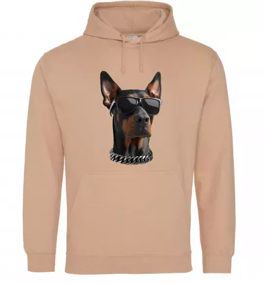 Мужская толстовка (худи) Doberman sunglasses Песочный фото