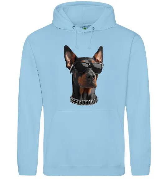 Мужская толстовка (худи) Doberman sunglasses Голубой фото