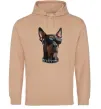 Женская толстовка (худи) Doberman sunglasses Песочный фото